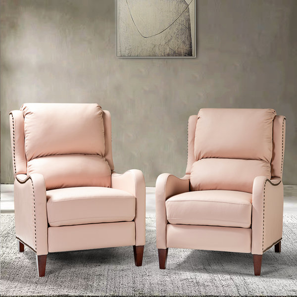 Red Barrel Studio® Bipasha 28.75'' Wide Genuine Leather Manual Recliner